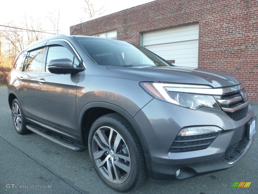 2016 Pilot Elite AWD - Modern Steel Metallic / Black photo #7