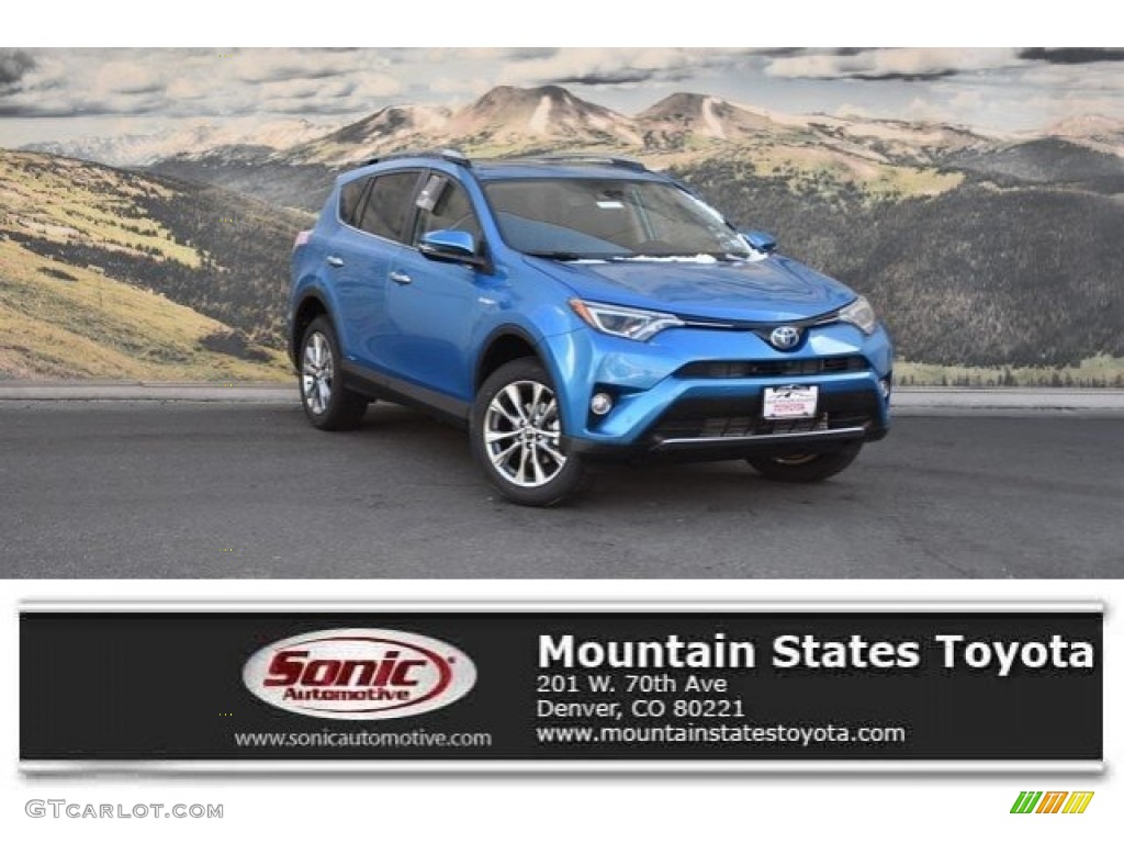 2018 RAV4 Limited AWD Hybrid - Electric Storm Blue / Black photo #1