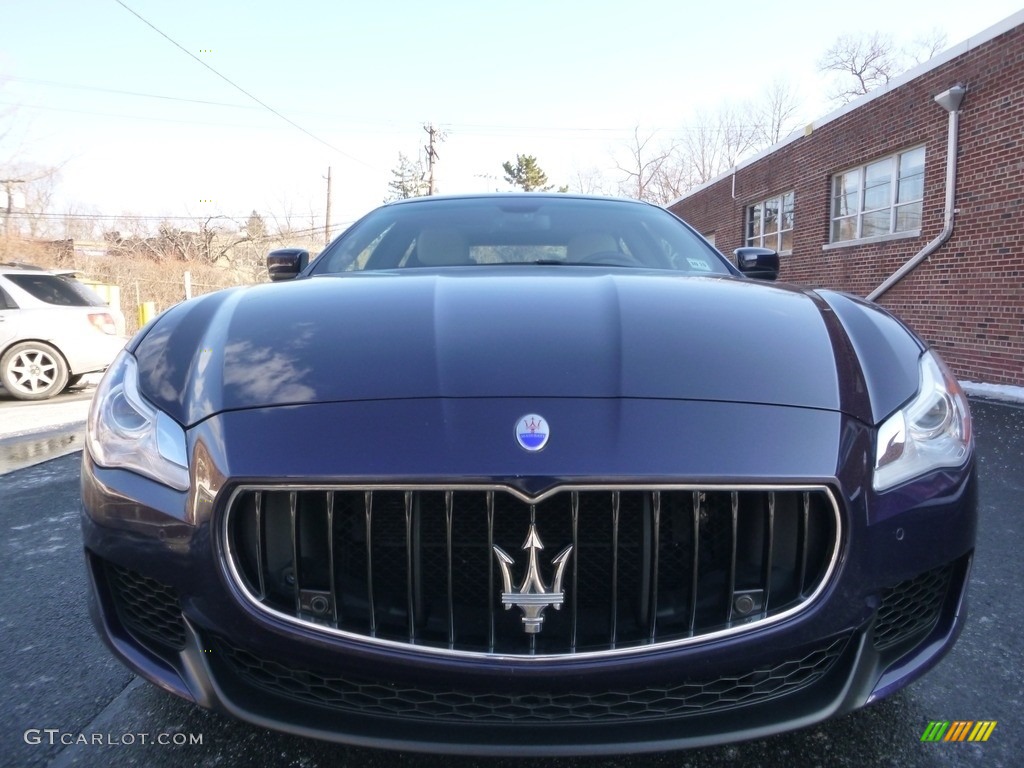 2014 Quattroporte S Q4 AWD - Blu Passione (Passion Blue) / Tortora photo #9