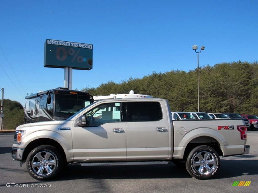 2018 F150 XLT SuperCrew 4x4 - White Gold / Light Camel photo #2