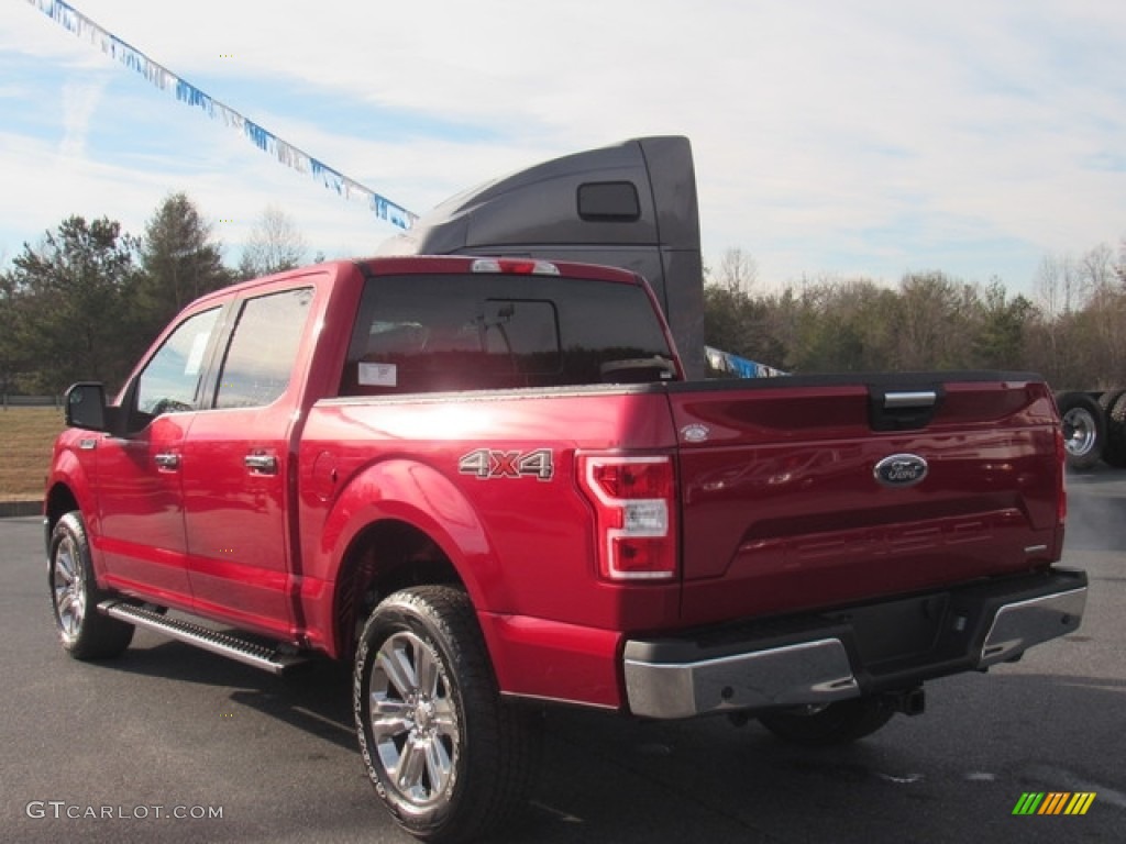2018 F150 XLT SuperCrew 4x4 - Ruby Red / Light Camel photo #3