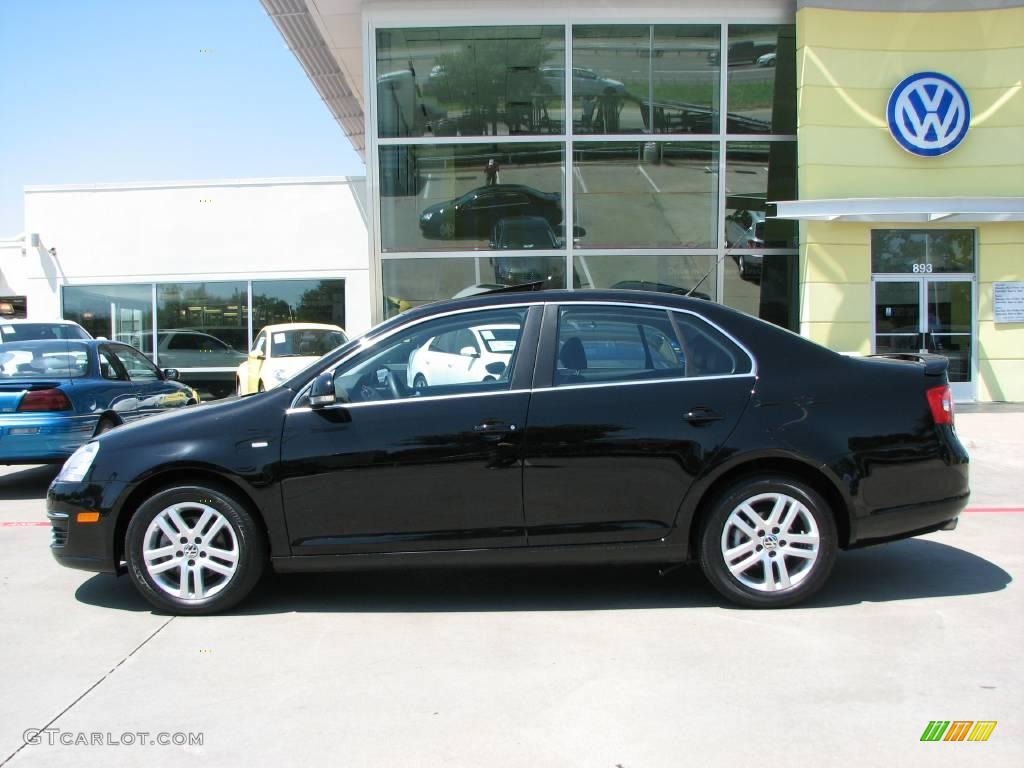 2007 Jetta Wolfsburg Edition Sedan - Black / Anthracite photo #2
