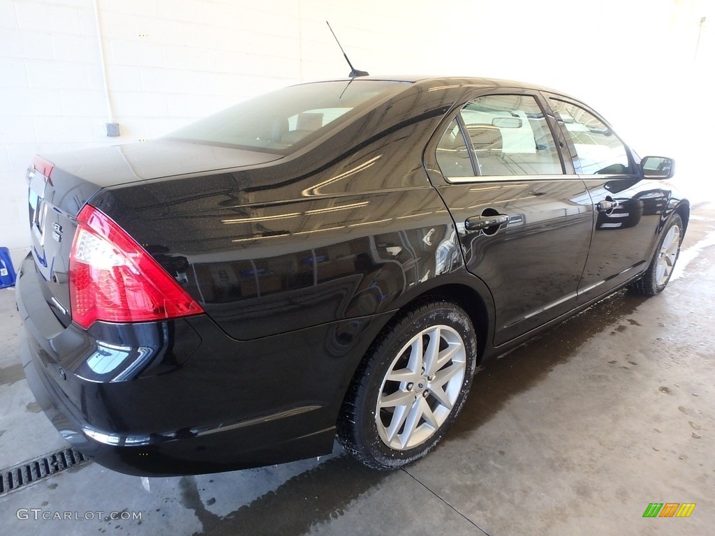2012 Fusion SEL V6 AWD - Black / Charcoal Black photo #2