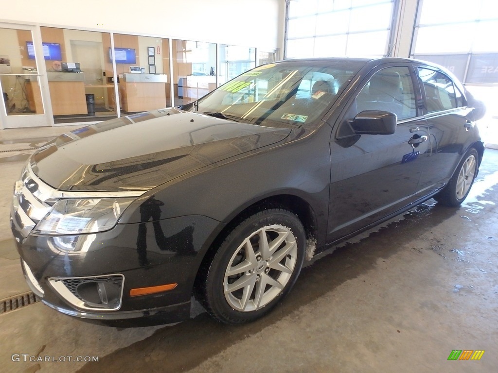 2012 Fusion SEL V6 AWD - Black / Charcoal Black photo #4