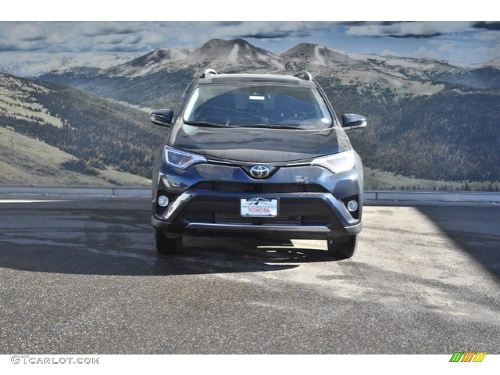 2018 RAV4 XLE AWD - Galactic Aqua Mica / Black photo #2