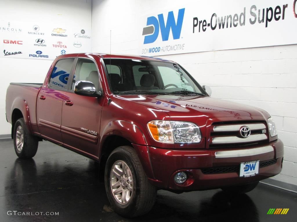 2006 Tundra SR5 Double Cab 4x4 - Salsa Red Pearl / Light Charcoal photo #1