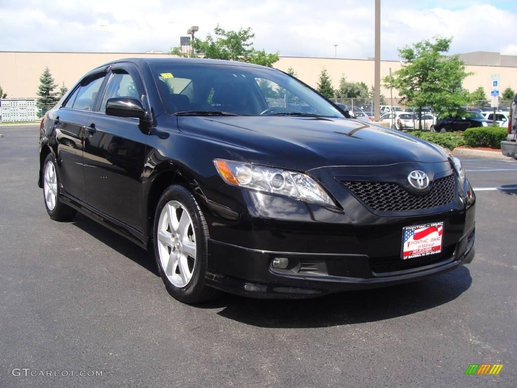 2007 Camry SE - Black / Dark Charcoal photo #2