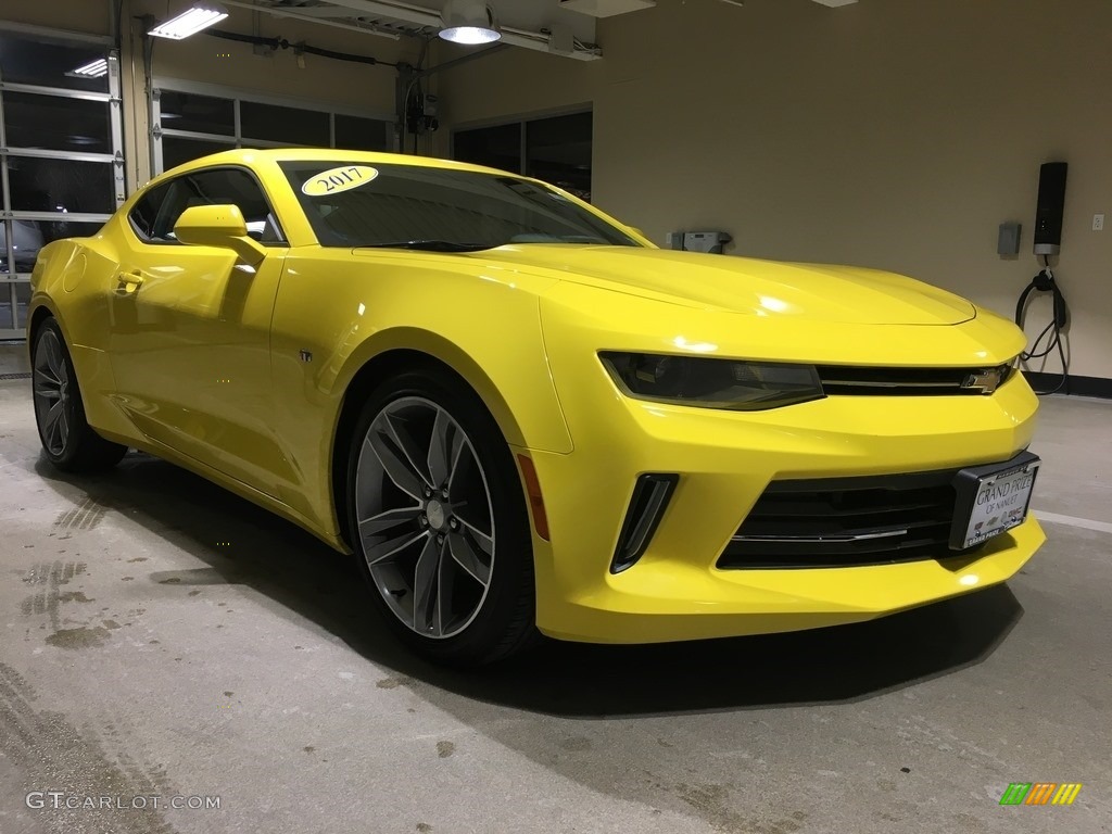2017 Camaro LT Coupe - Bright Yellow / Jet Black photo #7