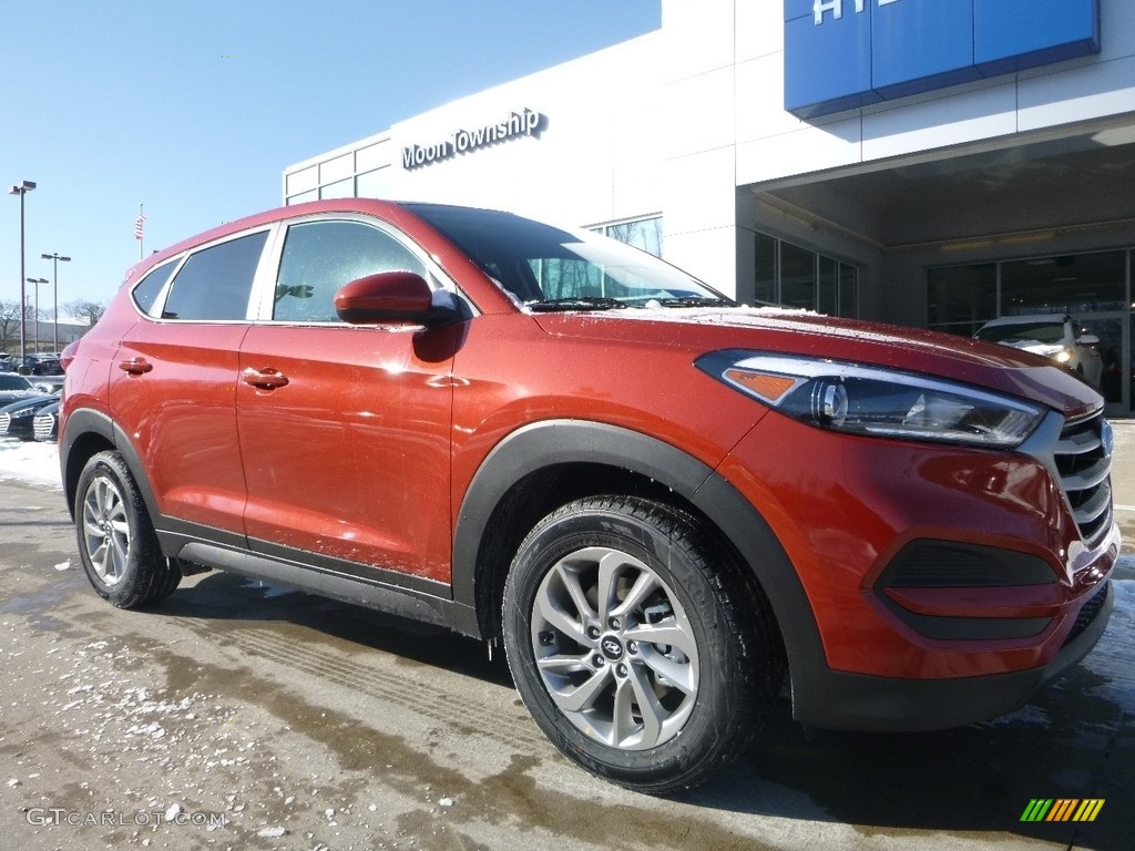 2018 Tucson SE AWD - Sedona Sunset / Black photo #3