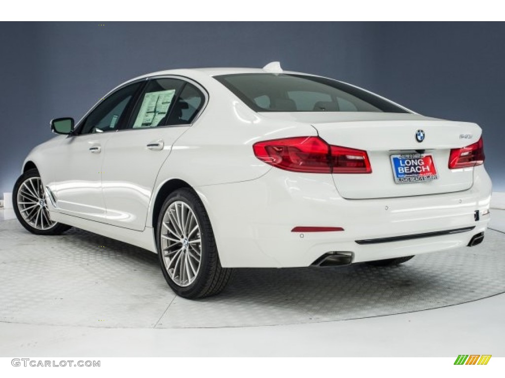 2018 5 Series 540i Sedan - Alpine White / Black photo #4