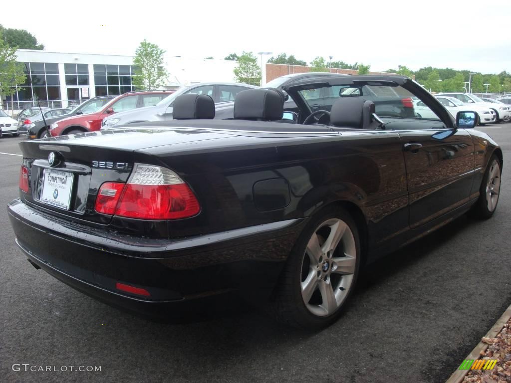 2006 3 Series 325i Convertible - Jet Black / Black photo #6