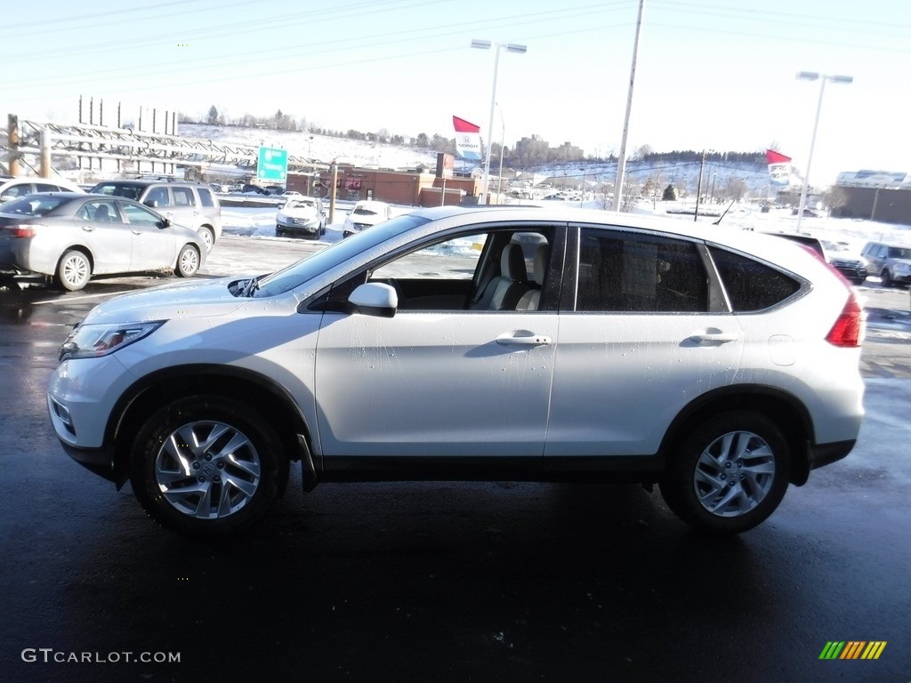 2015 CR-V EX AWD - White Diamond Pearl / Beige photo #7