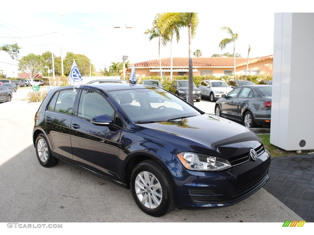 2015 Golf 4 Door 1.8T S - Night Blue Metallic / Black photo #1