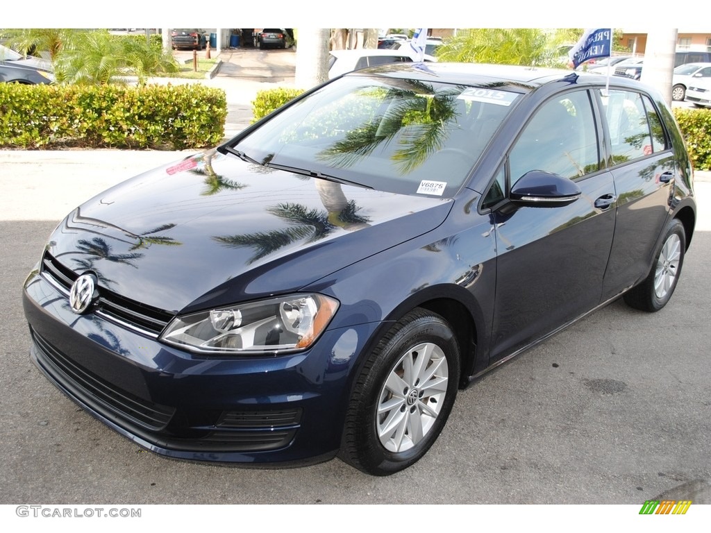 2015 Golf 4 Door 1.8T S - Night Blue Metallic / Black photo #4
