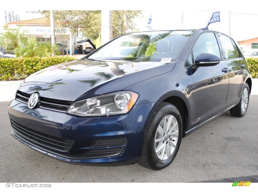 2015 Golf 4 Door 1.8T S - Night Blue Metallic / Black photo #5