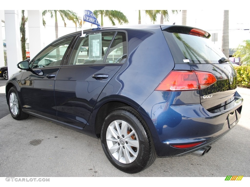 2015 Golf 4 Door 1.8T S - Night Blue Metallic / Black photo #7