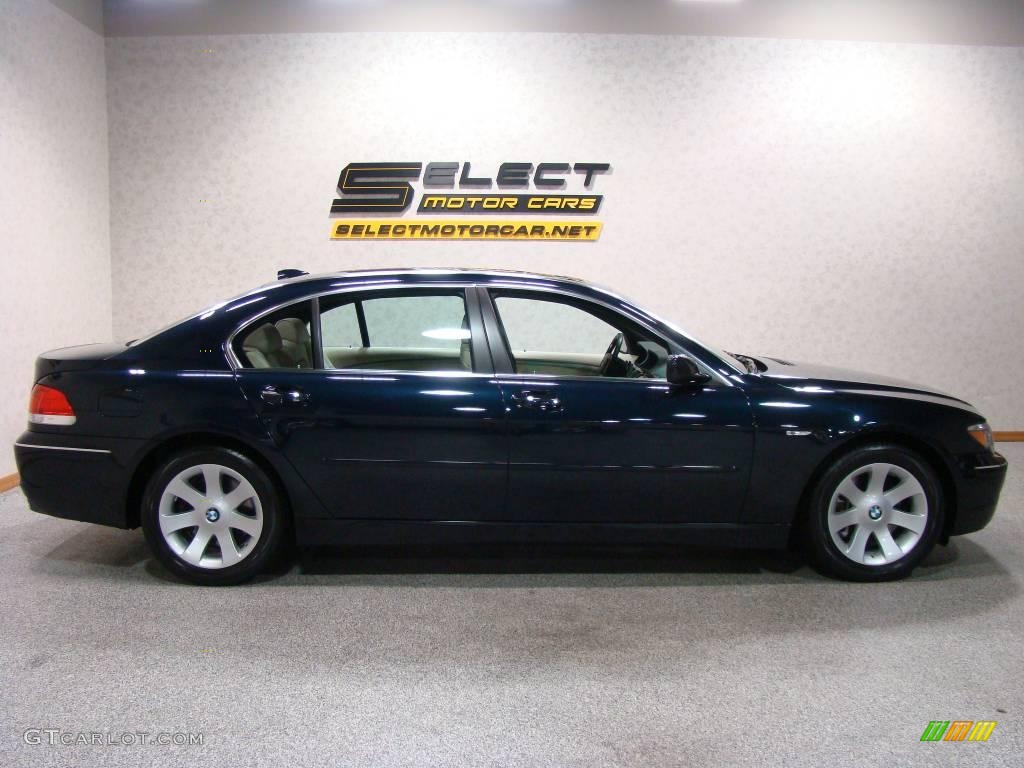 2006 7 Series 750Li Sedan - Monaco Blue Metallic / Black/Cream Beige photo #4