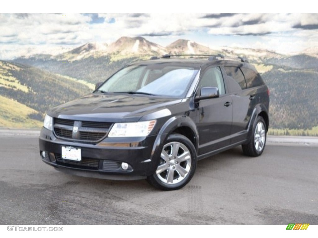 2010 Journey SXT - Brilliant Black Crystal Pearl / Dark Slate Gray photo #5
