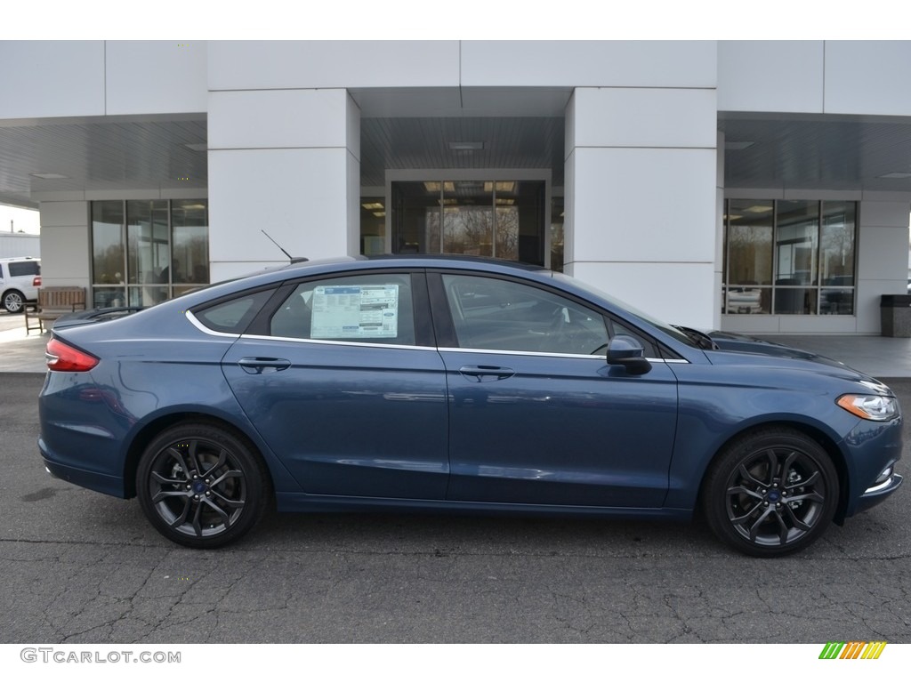 Blue Metallic 2018 Ford Fusion S Exterior Photo #124965309
