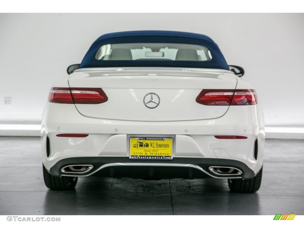 2018 E 400 Convertible - designo Diamond White Metallic / Macchiato Beige/Yacht Blue photo #3
