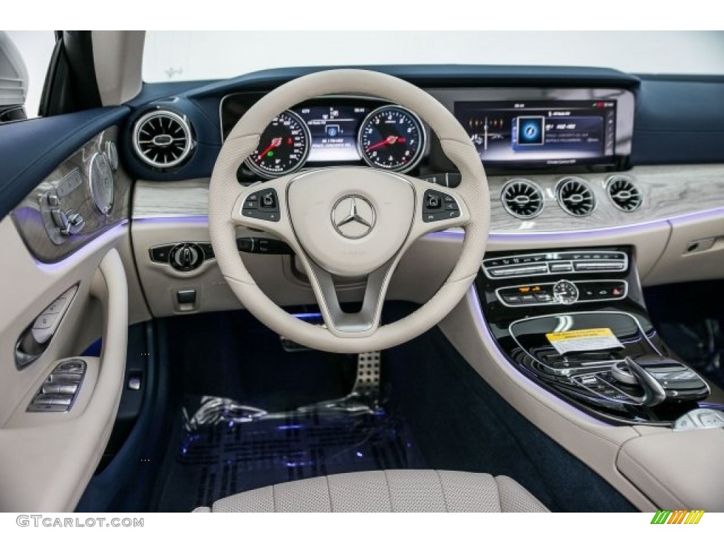 2018 Mercedes-Benz E 400 Convertible Macchiato Beige/Yacht Blue Dashboard Photo #124965732