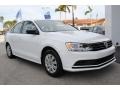 2016 Pure White Volkswagen Jetta S  photo #2