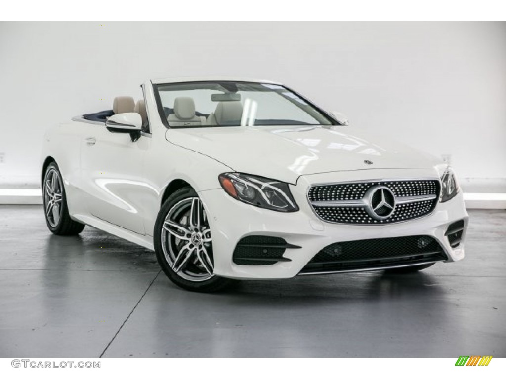 designo Diamond White Metallic 2018 Mercedes-Benz E 400 Convertible Exterior Photo #124965867