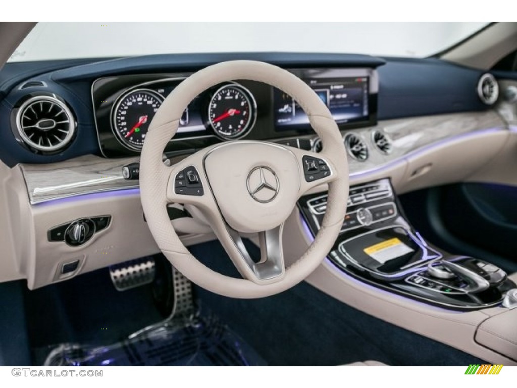 2018 Mercedes-Benz E 400 Convertible Macchiato Beige/Yacht Blue Dashboard Photo #124966011