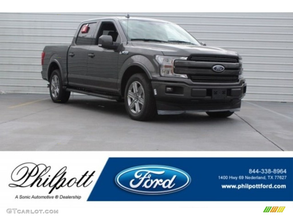 2018 F150 Lariat SuperCrew - Magnetic / Black photo #1