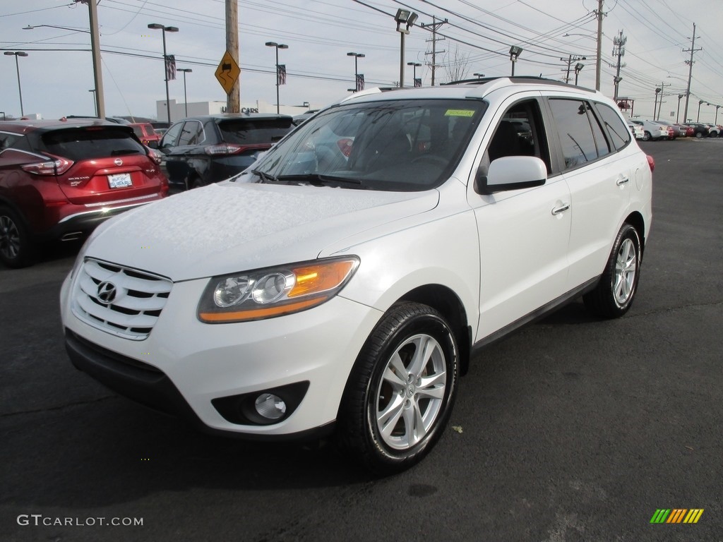 2010 Santa Fe Limited 4WD - Pearl White / Cocoa Black photo #2