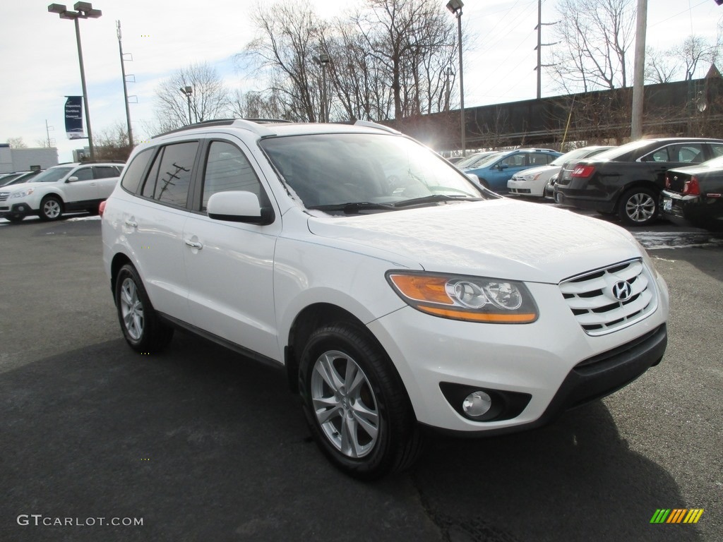 2010 Santa Fe Limited 4WD - Pearl White / Cocoa Black photo #4