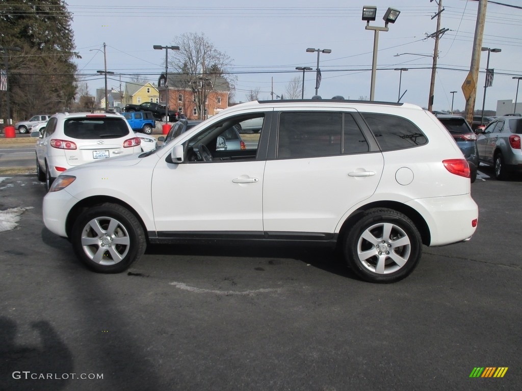 2009 Santa Fe SE - Powder White Pearl / Beige photo #9