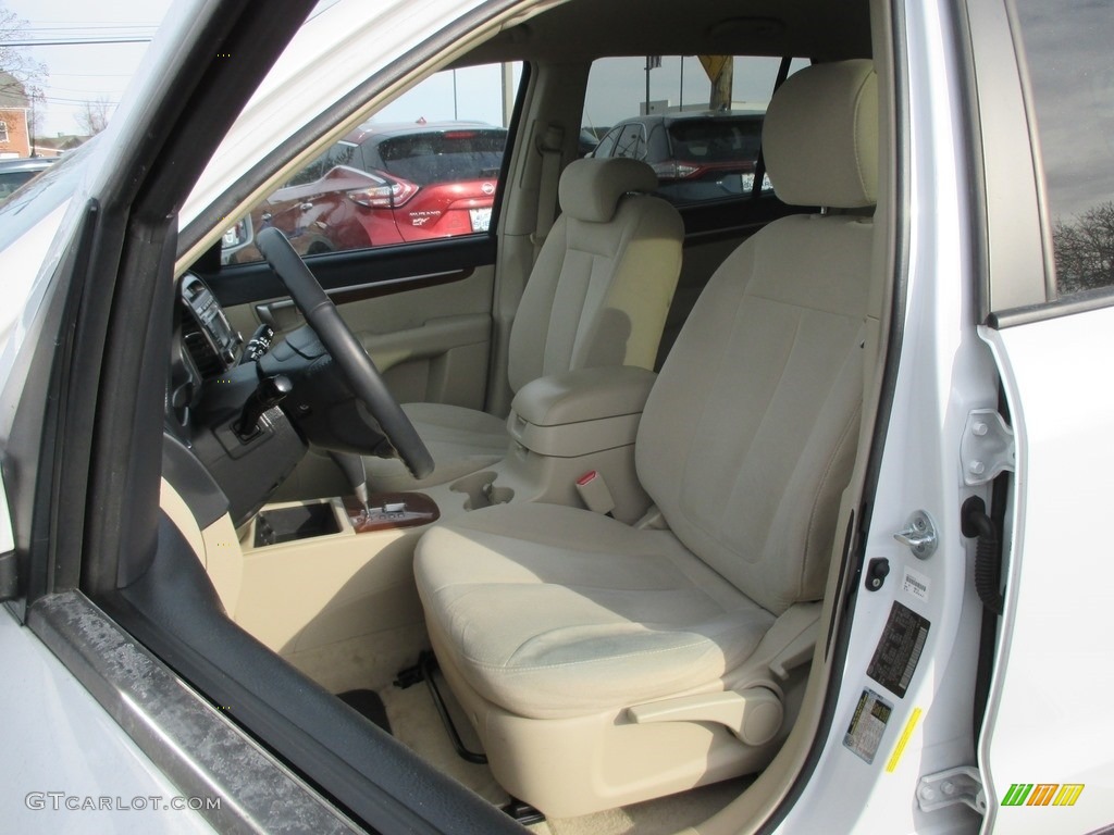 2009 Santa Fe SE - Powder White Pearl / Beige photo #16