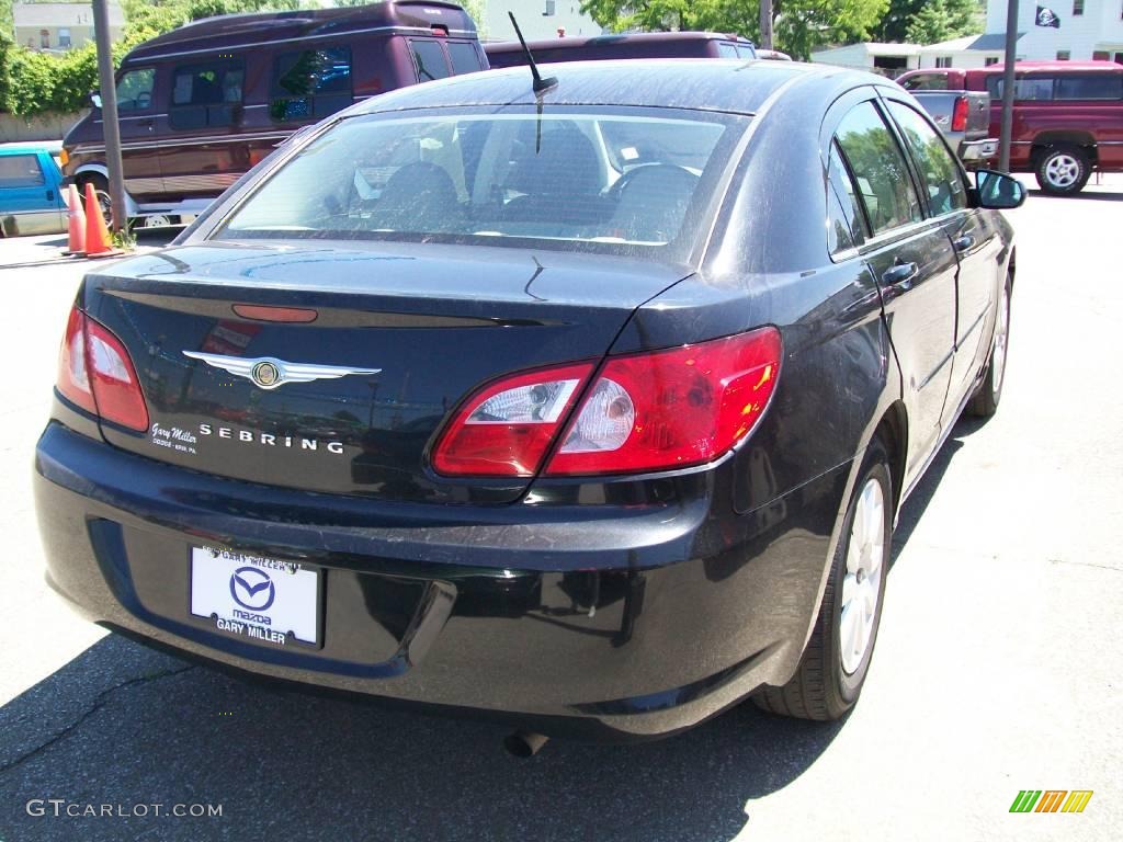 2008 Sebring LX Sedan - Brilliant Black Crystal Pearl / Dark Slate Gray/Light Slate Gray photo #6