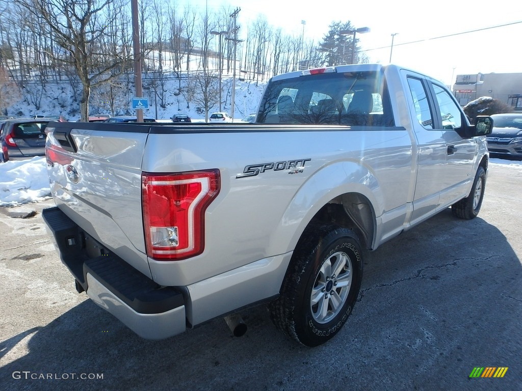 2015 F150 XL SuperCab 4x4 - Ingot Silver Metallic / Medium Earth Gray photo #5