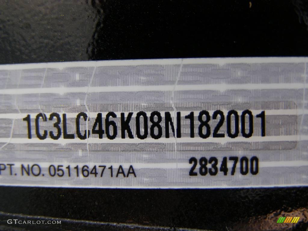 2008 Sebring LX Sedan - Brilliant Black Crystal Pearl / Dark Slate Gray/Light Slate Gray photo #13