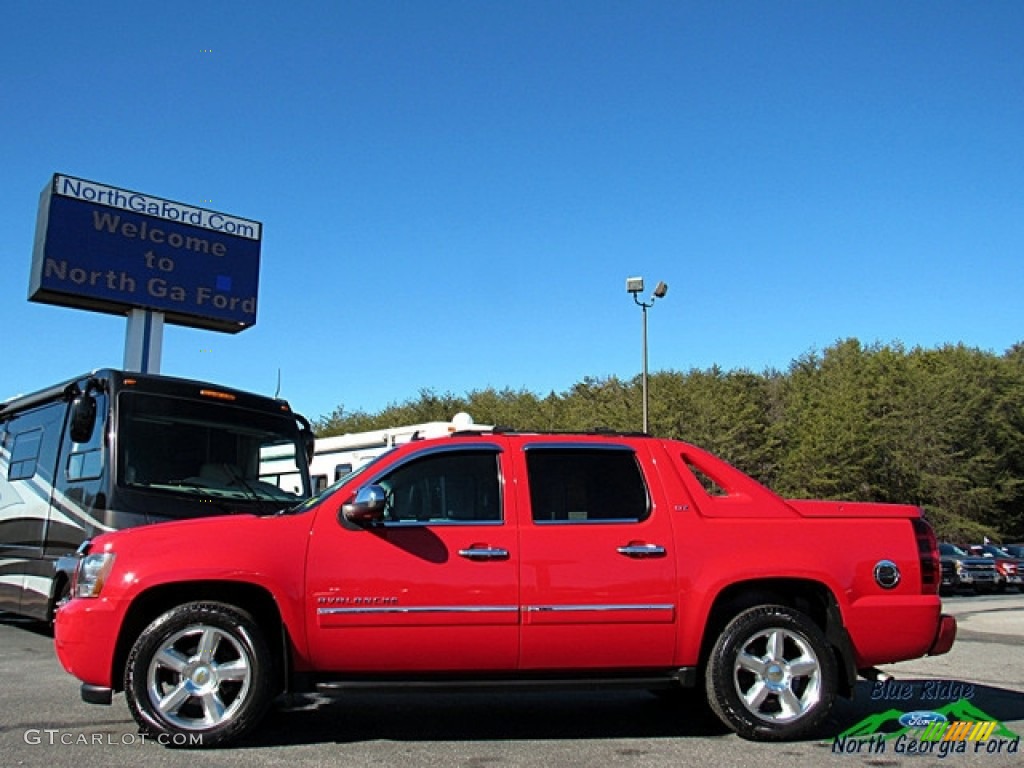 2012 Avalanche LTZ 4x4 - Victory Red / Ebony photo #2