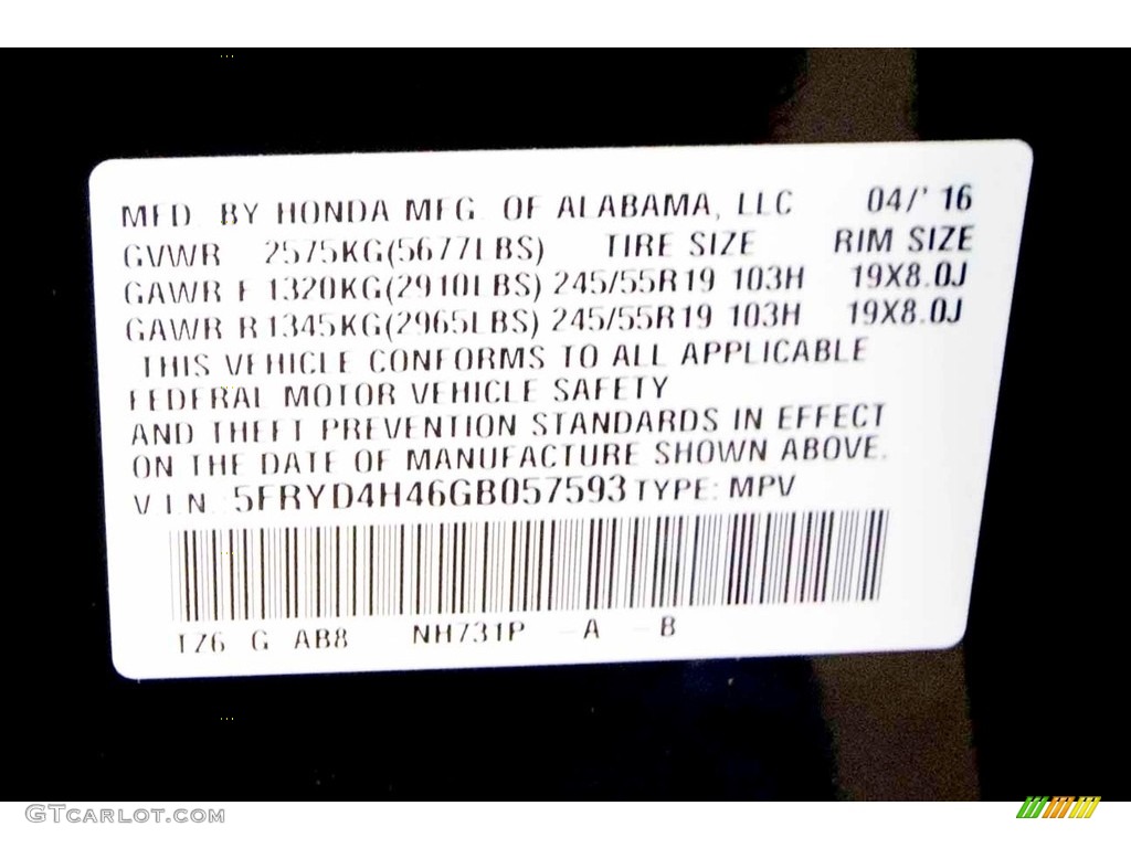 2016 MDX SH-AWD Technology - Crystal Black Pearl / Ebony photo #37