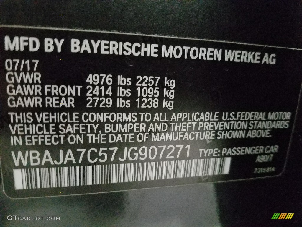 2018 5 Series 530i xDrive Sedan - Dark Graphite Metallic / Black photo #29
