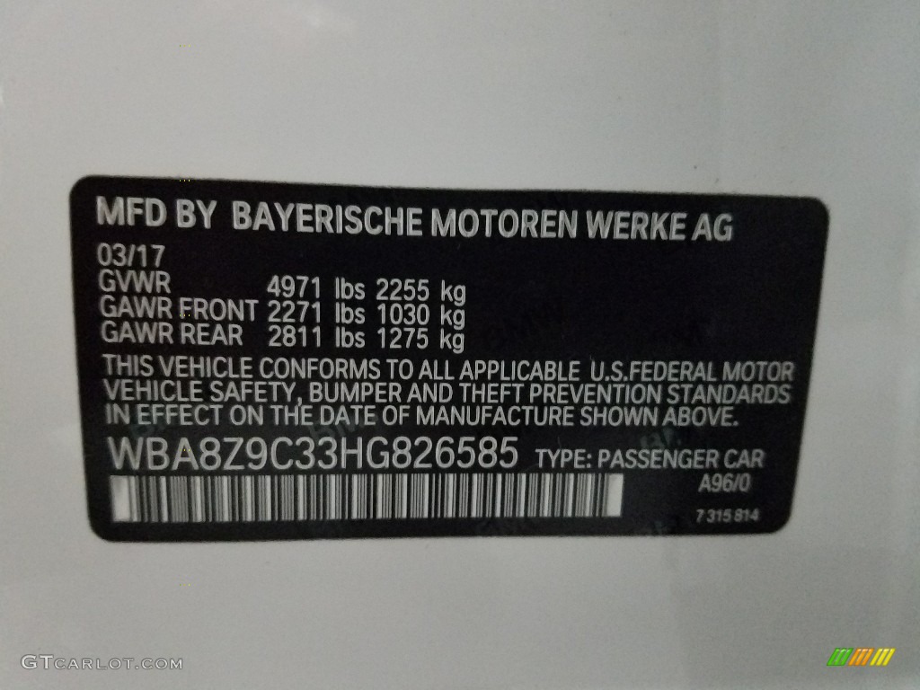 2017 3 Series 330i xDrive Gran Turismo - Alpine White / Saddle Brown photo #29