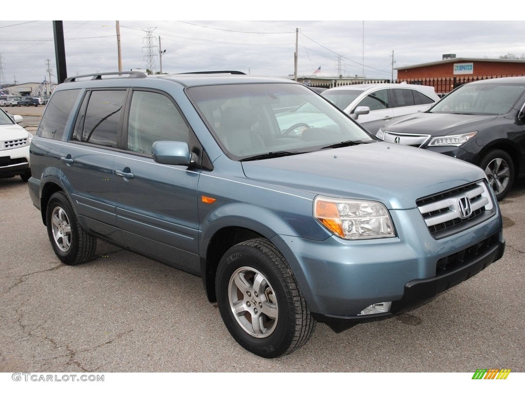 2006 Pilot EX-L - Steel Blue Metallic / Gray photo #7