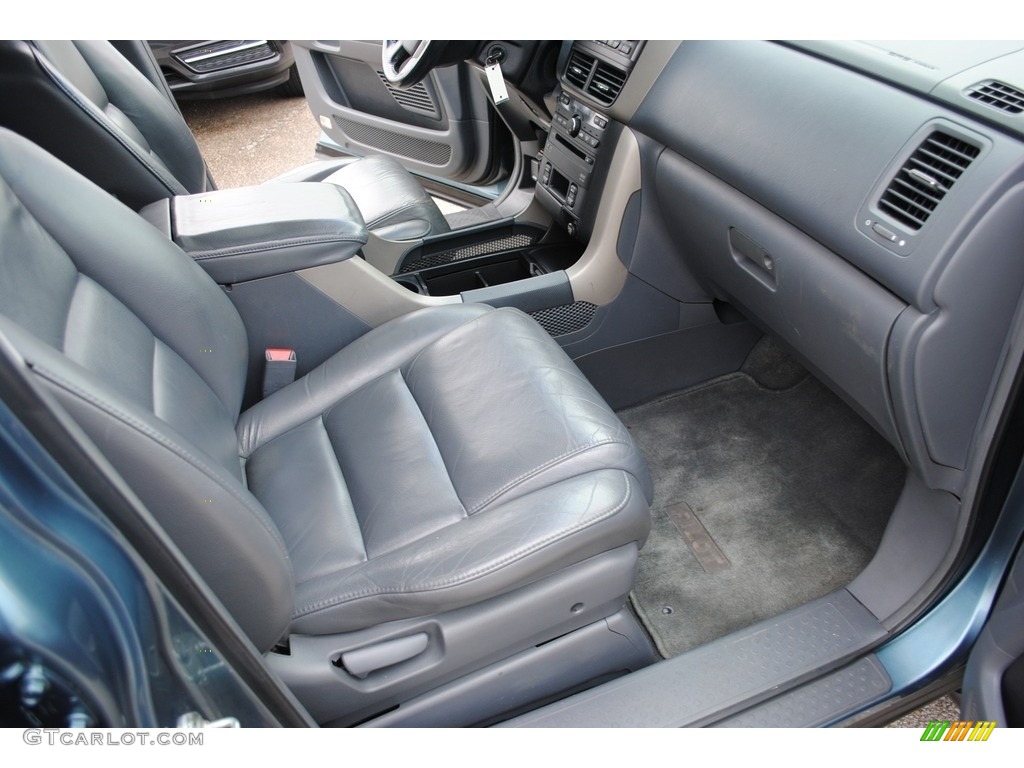 2006 Pilot EX-L - Steel Blue Metallic / Gray photo #35