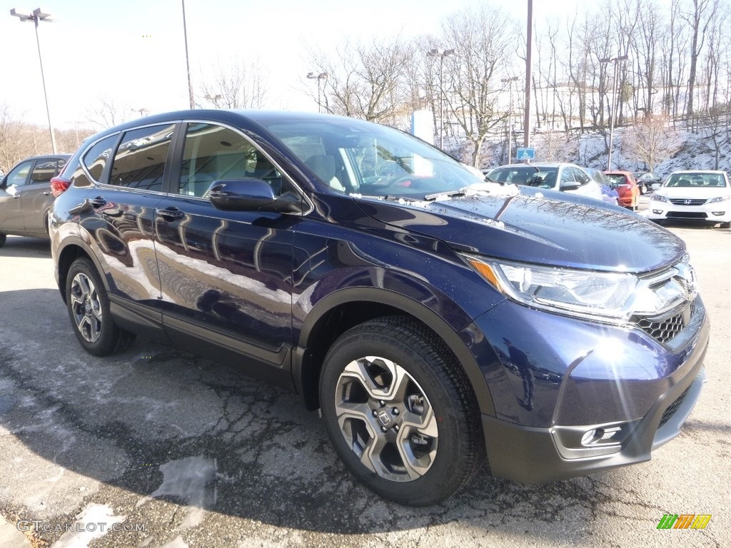 2018 CR-V EX AWD - Obsidian Blue Pearl / Gray photo #5