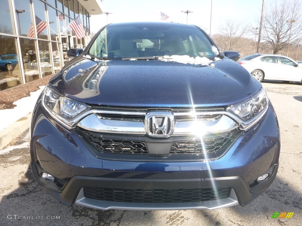 2018 CR-V EX AWD - Obsidian Blue Pearl / Gray photo #6