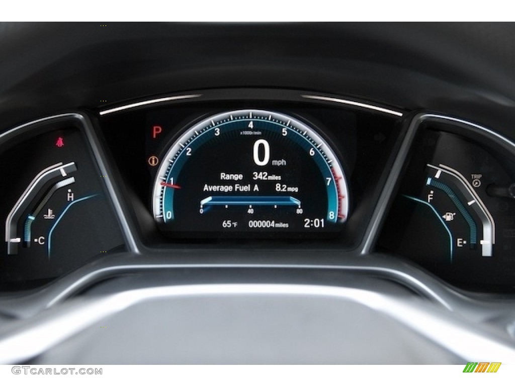 2018 Civic EX Sedan - Cosmic Blue Metallic / Gray photo #17