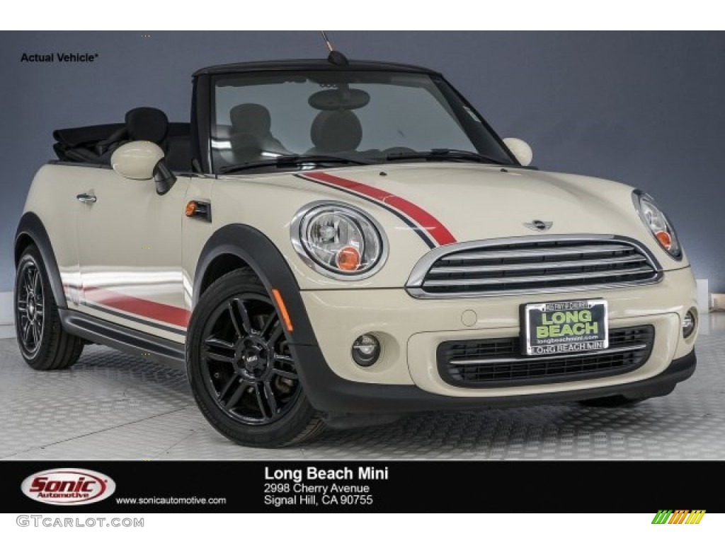 2014 Cooper Convertible - Pepper White / Carbon Black photo #1