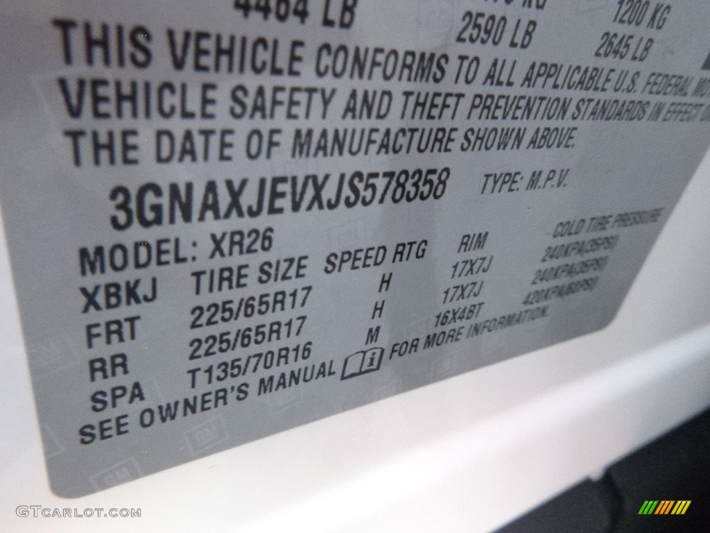 2018 Equinox LT - Summit White / Jet Black photo #16