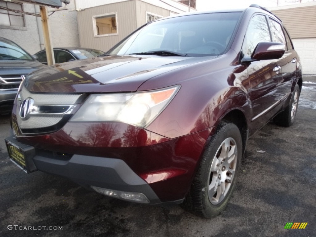 2007 MDX Technology - Dark Cherry Red Pearl / Ebony photo #3