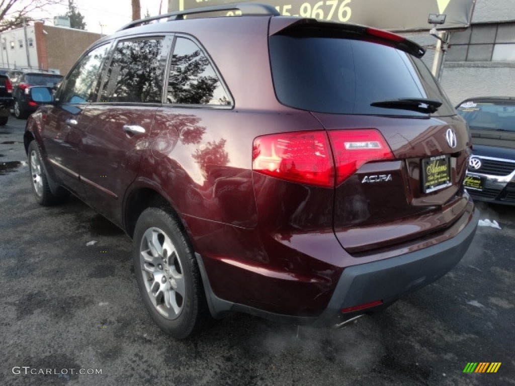 2007 MDX Technology - Dark Cherry Red Pearl / Ebony photo #4