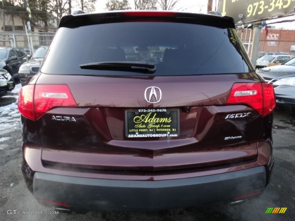 2007 MDX Technology - Dark Cherry Red Pearl / Ebony photo #5